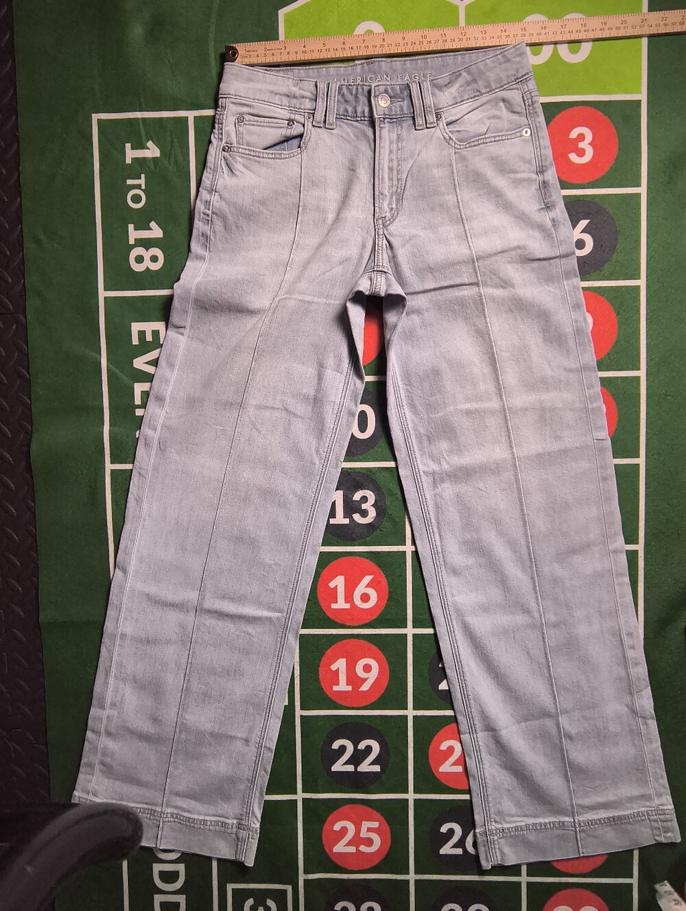 American Eagle Light Wash Flare Jeans Size 2 X-Long - Picture 8 of 14